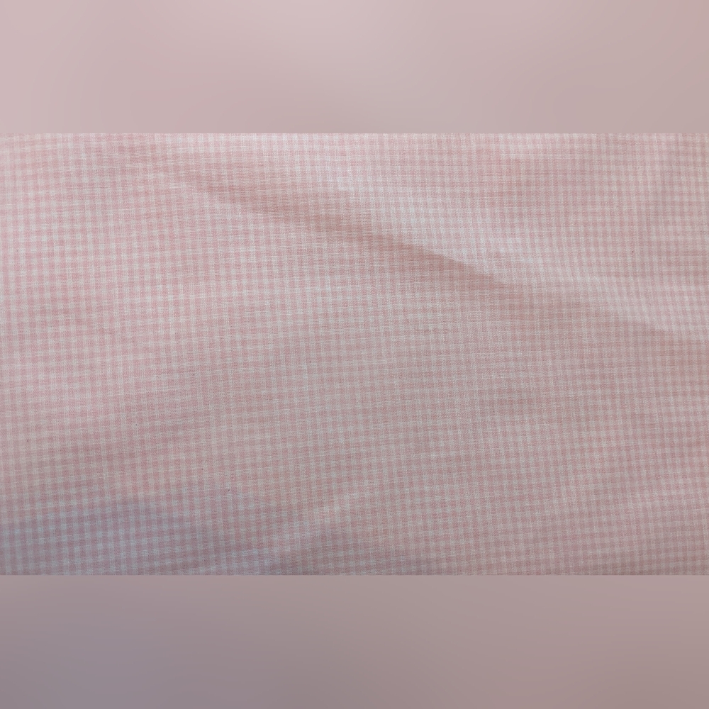 New Pink Gingham Fabric, Material, 3yds, S3-B